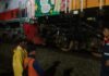 CAPTION ARTIKEL 4: Beberapa petugas masih bersiaga pada petak jalan Ciamis-Manonjaya yang menjadi titik gogosan. (Istimewa)