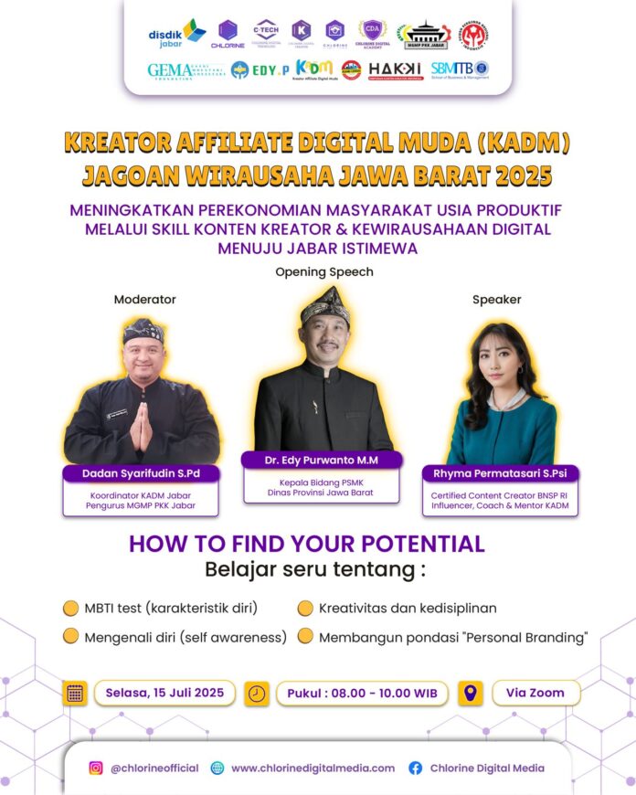 Selebaran pelatihan digitalisasi wirausaha SMK di Jabar